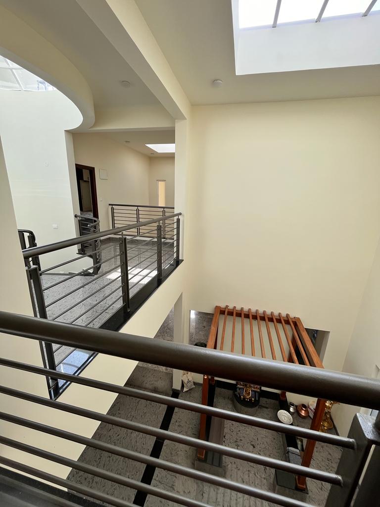 Double-height atrium at Saptha Sagara Villa