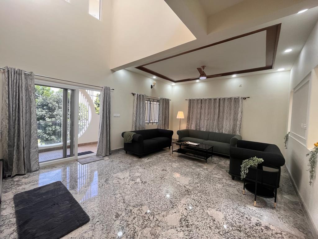 Grand lounge at Saptha Sagara Villa